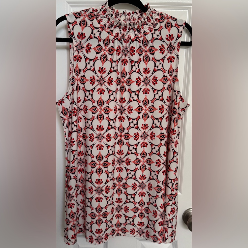 Cato Red and Black Floral Blouse